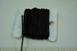 [ 5656-A ] Katoen draad 0.8 mm. Zwart, 9 meter