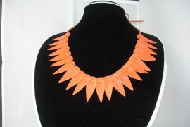 [OR,011] Hals Ketting Oranje