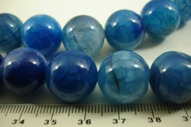 *[ 8692 ] Natuursteen; Agaat blauw 16 mm. per streng