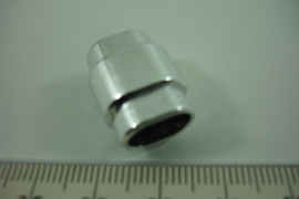 [ 8495 ] Magneet slot 10 x 7 mm. inw. Zilver kleur, per stuk