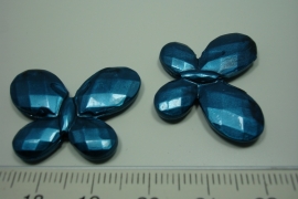 [ 5906 ] Vlinder 29 x 22 mm. Blauw, per stuk