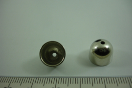 [ 6706 ] Metallook Kap 8 mm. Zilverkleur, per stuk