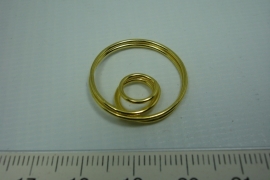 [ 0732 ] Kraal inhanger 23 mm. Goudkleur, per stuk