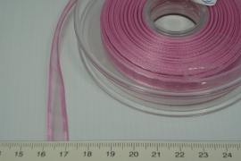 [8088 ] Organza lint 7 mm. Licht Roze,  per Meter