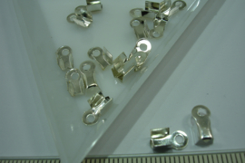 [5389 ] Veterklem 5 x 3 mm. Verzilverd, 16 stuks