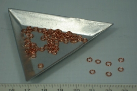 [5251 ] Open ring 4 mm. Rosé kleur 75 stuks