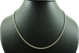 [ 6938 ]  Schakel ketting met slotje 44 cm. + 8 cm.