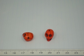 [ 0407 ] Doodshoofd 13 mm. Oranje, per stuk