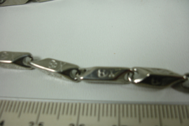 [ 8705 ] RVS: Hals ketting 55 cm. met dollar teken en met slotje