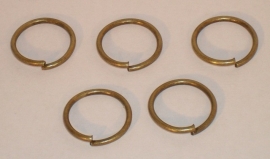 (5123) Open ring 8 mm. Brons,  40 stuks.