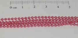 (0169) Balletjes ketting rose 2 mm zonder slotje.