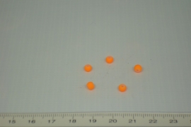 [0409 ] Glaskraal met Rubber 4 mm. Oranje