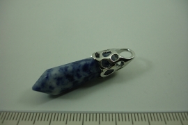 [ 0977 ] Pendel +/- 4.5 cm. Natuursteen; Sodaliet, per stuk