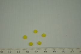 [0364 ] Glas kraal met rubber 4 mm. Geel