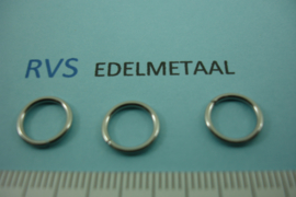 [ 8416 ] RVS,  Open ring 10 mm. x 1.2 mm. per 40 stuks