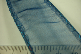 [ 6880 ] IJzerdraad lint 3 cm. Kobalt Blauw, per 5 meter lengte