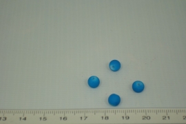 [0355 ] Glas kraal met rubber 6 mm. Licht Blauw