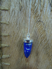 Pendel 3 cm.;  LAPIS LAZULI, met ketting