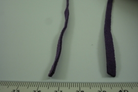 [ 6366 ] Plat Suede Veter 5 mm. Paars, per meter