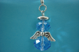 [ 1203 ] Engeltje 45 mm. van Spacer Glas Kralen, Licht Blauw, per stuk