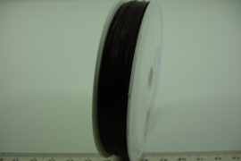 [8128 ] Acculon draad, dikte 0.45 mm. D. Bruin, 100 meter