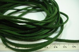 [ 6027 ] Suede veter 3 mm. donker Groen, 5 meter
