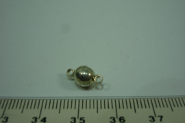 [ 0432 ] Magneet slotje 6 mm. Mat Verzilverd, per stuk