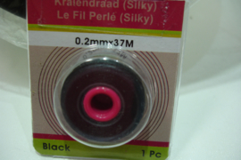[ 7092 ] Kralendraad Silky 0.2 mm Zwart