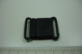 [ 0862 ] Klik slot 23 x 18 mm. Zwart, per stuk