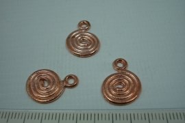 [0698 ] Spiraal 17 x 13 mm. Rosé kleur, per stuk