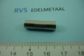 [ 8422 ] RVS,  Magneet slot Rond  4 mm. inw.  per stuk