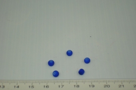 [0369 ] Glas kraal met rubber 4 mm. Donker Blauw