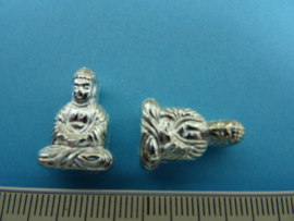 [ 6013-A ] Boeddah zit 19 mm. Zilver