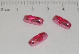 (0155) Slotje balletjes ketting 3,8 mm roze.