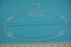 +[ 8352 ] Sjaal hanger Ovaal Helder, 13,5 cm. per 3 stuks