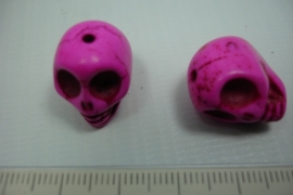 [ 7102 ] Doodshoofd 18 mm. Howliet, Roze, per stuk