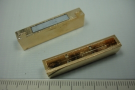 *[ 0788 ] Magneet slot 37 x 19 mm. Rosé Koper, per stuk