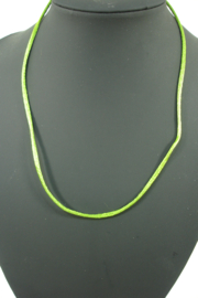 [ 1416-A ] Ketting 42 cm. Groen Satijnkoord 2 mm.