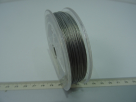 +[ 5800 ] Acculon draad 0.45 mm. Zilverkleur, 100 m. per rol