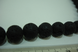 +[ 8816 ] Lava zwart, 12 mm. per streng  39 cm.