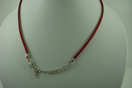 [ 1400 ]  3 mm. Veter Ketting  46 cm. Rood