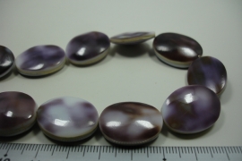 [ 10004 ] Tiger shell Purple 20 x 15 x 4.5 mm. per streng