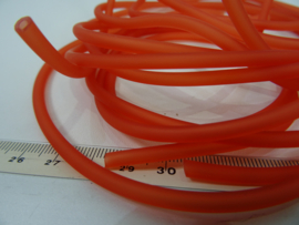 [ 5582-dO ] hol Rubber 4 mm. donker Oranje, per meter