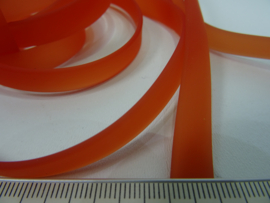 [ 5449-O ] plat Rubber 10 mm. Oranje, per 50 cm.