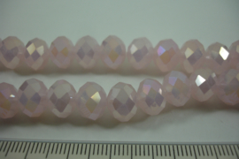 +[ 6691 ] Glaskraal Spacer 10 mm. Rose AB, per streng