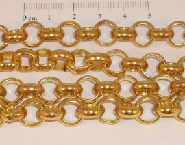 (0213) Jasseron 10 mm goud kl.. 1 mtr.