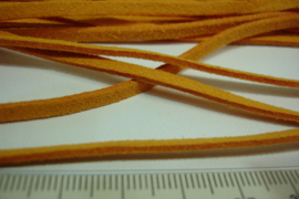 [ 8336-O ] Plat Suede Veter 3.2 mm. Oranje, per meter