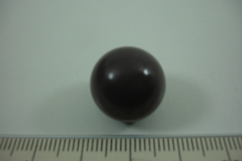 [ 0909 ] Klank bal 16 mm. donker Taupe kleur.