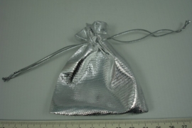 [6038 ] Kado zakjes 7 x 7 cm. Zilver, 7 stuks