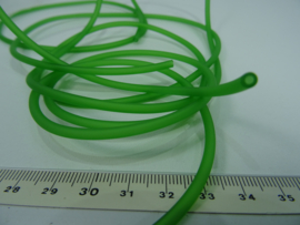 [ 6222-G ] hol Rubber 3 mm. Groen, per meter